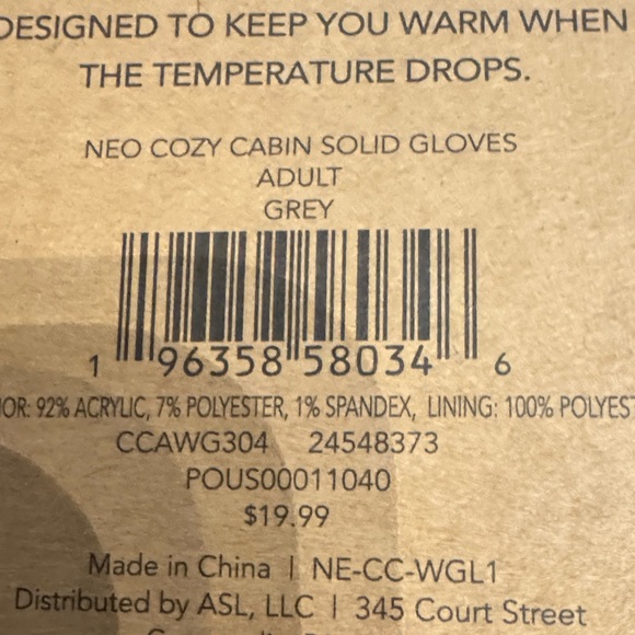 Elegant Gray Women's Gloves - Picture 4 of 4